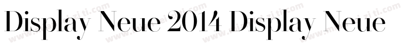 Display Neue 2014 Display Neue字体转换